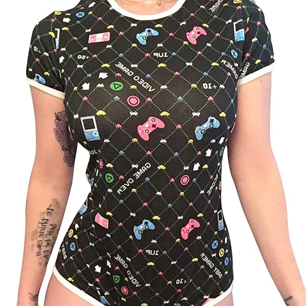 Gamer girl adult onesie xs